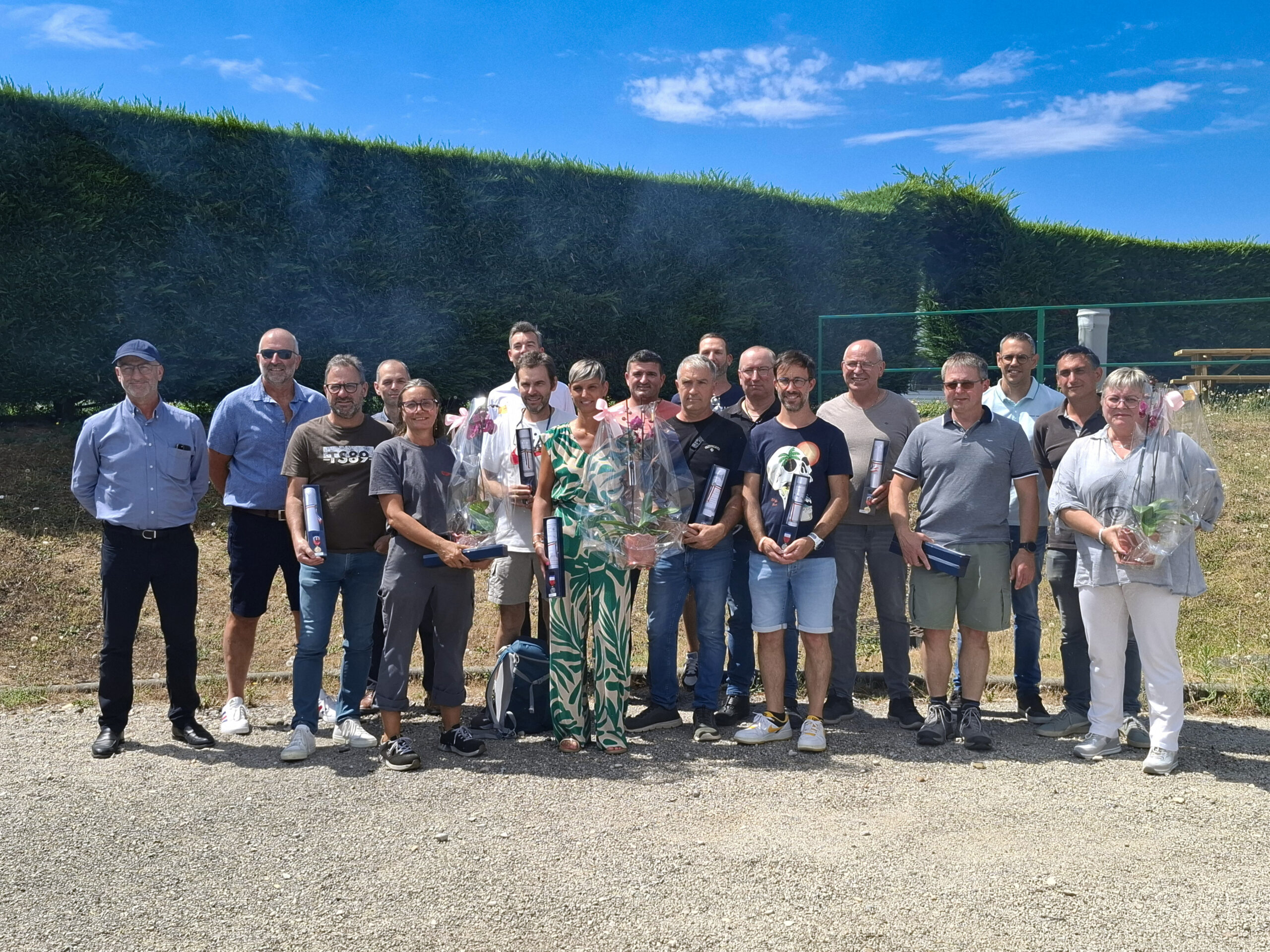Collaborateurs du Groupe Courbis lors de la remise des Médailles du Travail, un moment de reconnaissance et de convivialité